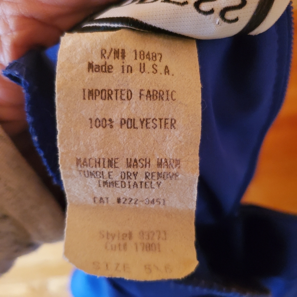 1980s JT Dress Royal Blue Career Dress‎ - Picture 6 of 7